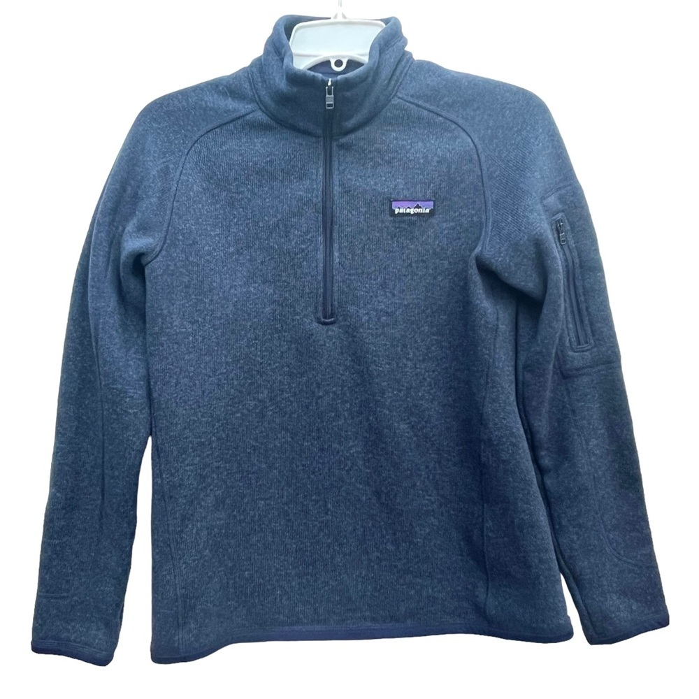 Patagonia better sweater blue quarter zip women’s medium m - Picture 1 of 4
